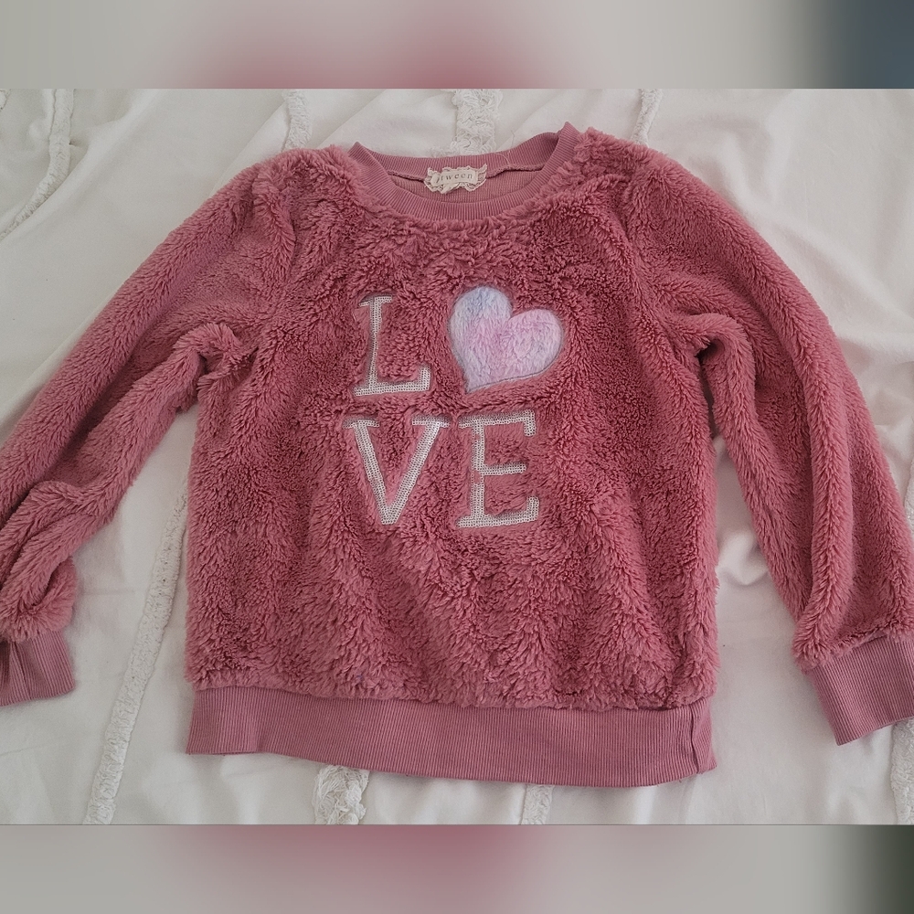 Girls fuzzy sweater
